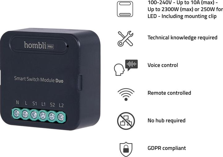 Produktbild Hombli Smart Switch Module Duo (Schaltaktor)