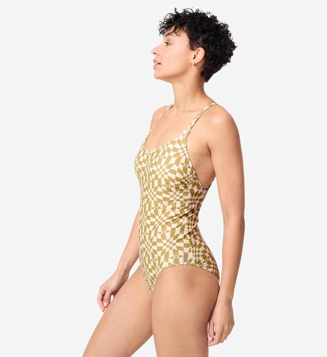 Image du produit Nabaiji Maillot de bain 1 pièce natation Femme - Lila PSYCHODAM vert olive (48)