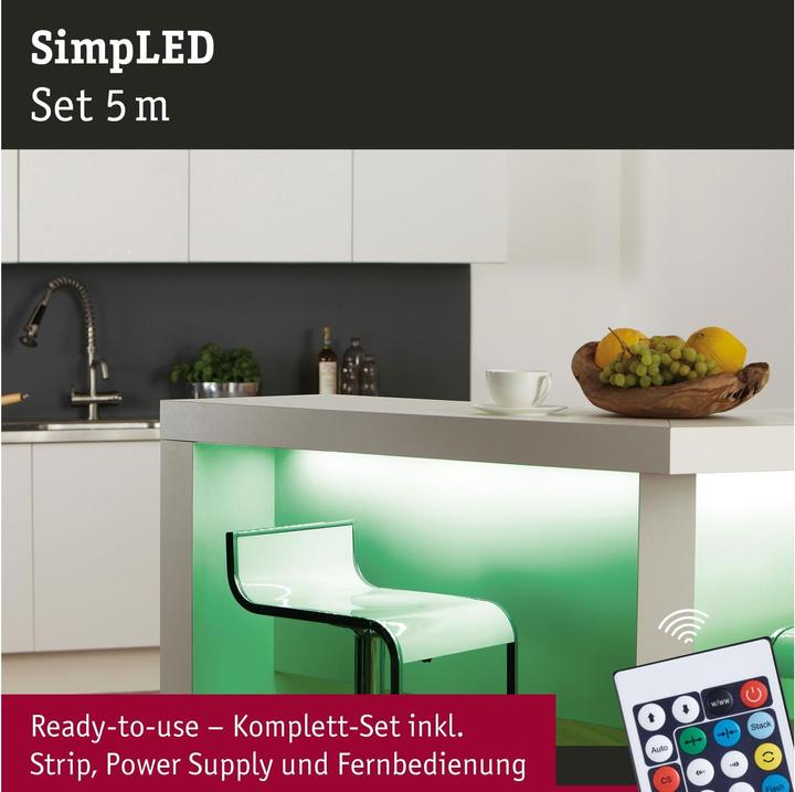 Actual product image Paulmann SimpLED Stripe (RGB, Violet, 500 cm, Indoor)