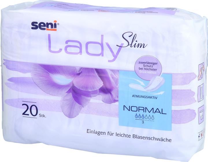 Actual product image Seni Lady Slim Normal insert breathable anatomical 10.5x28cm 3 drops (20 x, Regular)