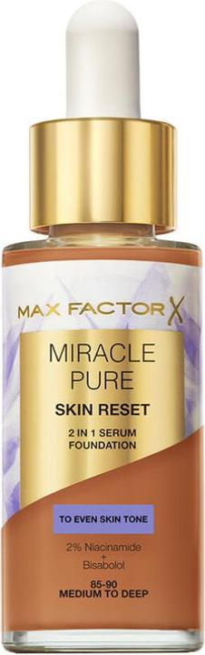 Actual product image Max Factor Miracle Pure Skin Reset 2in1 Serum Foundation - Makeup 30 ml 85-90 Medium To Deep (85-90 Medium To Deep)