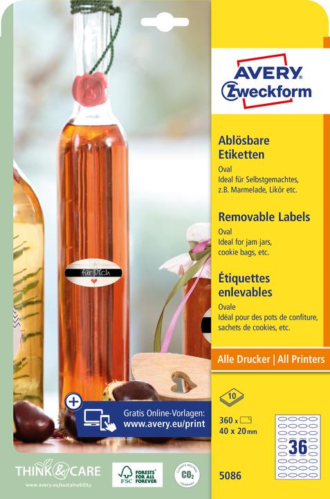 Produktbild Avery Zweckform Etiketten 5087 weiss