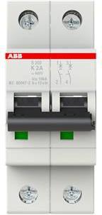 Actual product image ABB Stotz & Kontakt S202-K2 Automatic circuit breaker K-Char., 6 kA, 2 A, 2P S202-K2