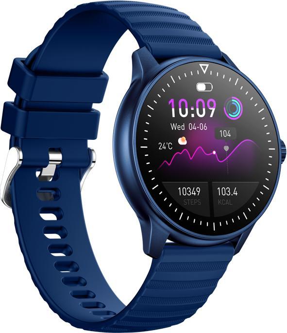 Actual product image EKO 5.1 Connected Watch with microphone and silicone strap in striped look
