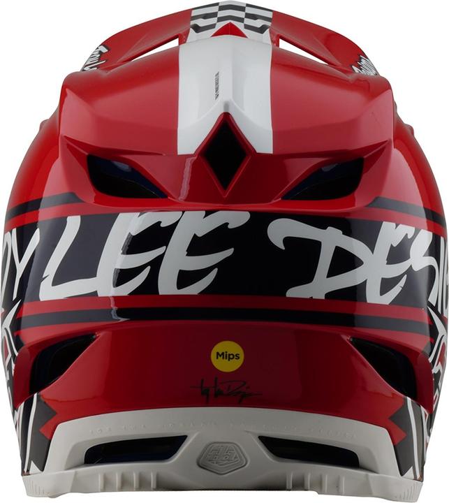 Actual product image Troy Lee Designs D4 Polyacrylite MIPS Helmet, Fifty-50, white/ red, S | 55-56cm (55 - 56 cm, S)