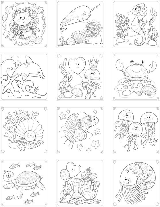 Actual product image Herlitz Mermaid picture set for coloring (20 x 20 cm)