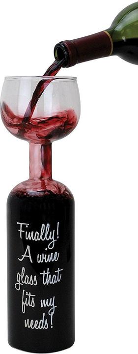 Winkee Weinflaschenglas (75 cl, 1 Gläser, Rotweingläser)