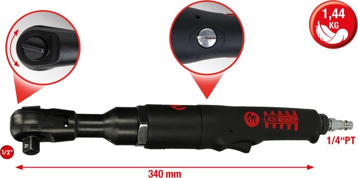 Actual product image KS Tools 1/2" MONSTER high performance air ratchet, 300 rpm, max. 6.3 bar (1/2")
