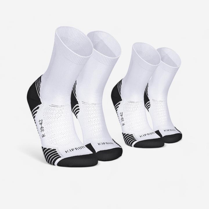 Kiprun Pack Of 2 Pairs Of Run500 Thick Mid-Calf Running Socks