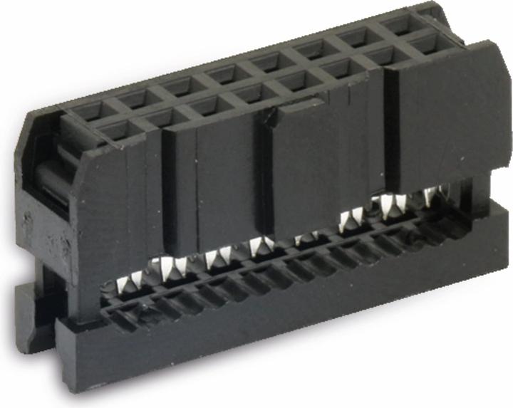 Actual product image CONNECT post socket for ribbon cable, RM 2.54, 16-pin