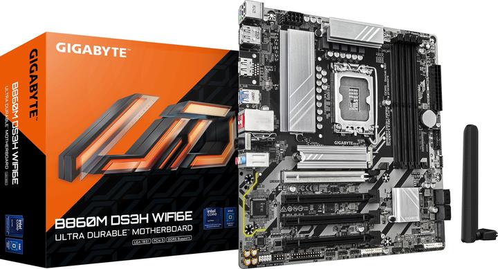 Actual product image Gigabyte MB GBT Intel 1851 B860M DS3H WIFI6E (LGA 1851, Intel B860, mATX)