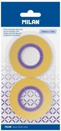 Transparentes Klebeband 19 mm x 33 m, 2 Stück, MAILAND (19 mm)