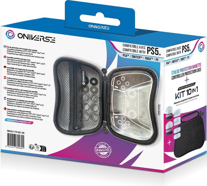 Immagine prodotto Oniverse Controller Case With 10 Accessories 4 Rings 6 Silicon Cap - Grey