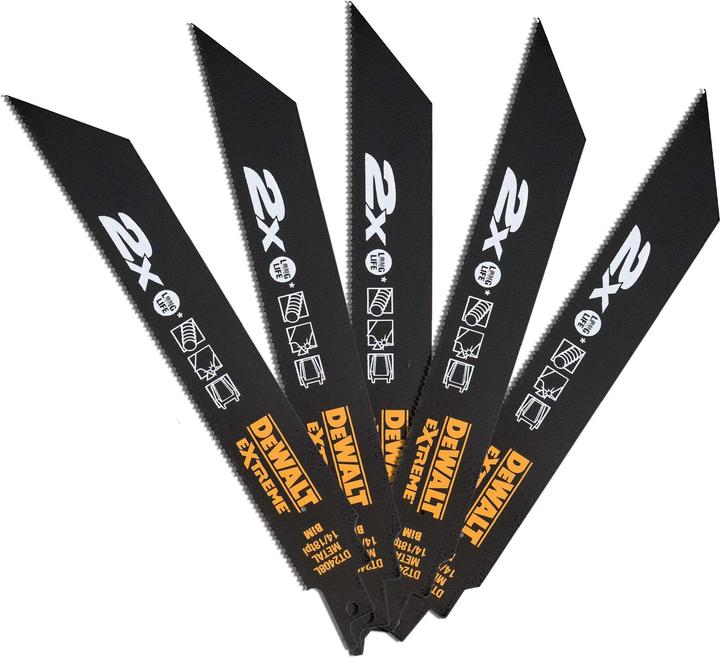 Image du produit DeWalt Couteau à découper en métal EXTREME 203mm 5pcs.