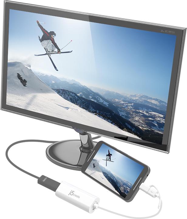 Immagine prodotto j5Create JUA165C-N Android™ USB™ zu HDMI™ Display Adapter (USB-C, 1.50 cm)