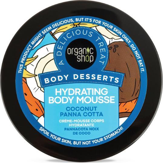 Image du produit Organic Shop Desserts corporels Mousse corporelle hydratante à la panna cotta de noix de coco 450ml (Crème pour le corps, 450 ml)