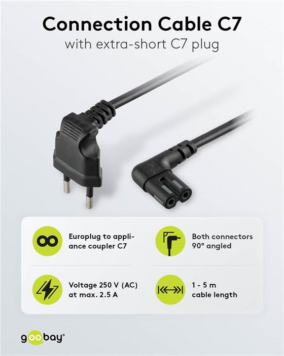 Actual product image Goobay CEE 7/16 – C7 (5 m)