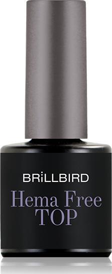 BrillBird Hema Free Top- No Wipe/No Blue 8ml (Top Coat)