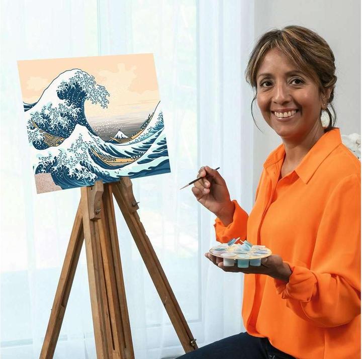 Actual product image Ravensburger Painting by Numbers The Great Wave (Hokusai)