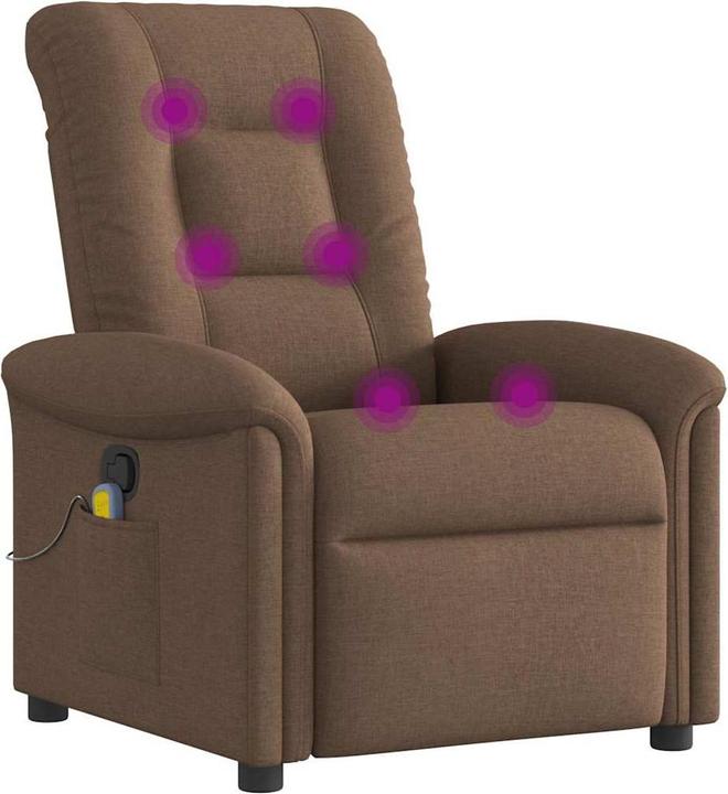 Produktbild VidaXL Massagesessel Braun Stoff Massage TV-Sessel Sessel mit Massagefunktion