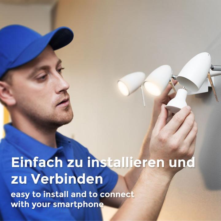 Produktbild B.K.Licht WIFI LED Leuchtmittel, 2er-Set, GU10/5,5W/350lm (GU10, 5.50 W, 350 lm, 2 x, G)