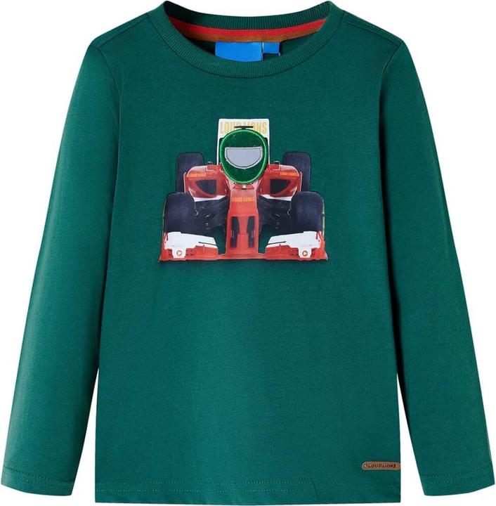 VidaXL Kinder-Langarmshirt Grün 116,Material: 100 (116)