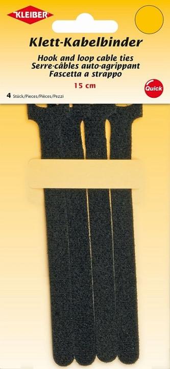 Actual product image Kleiber Velcro cable ties, 150 x 40 mm, black (Velcro cable ties, 150 mm, 4 pcs.)