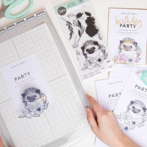 Image du produit Sizzix Set de tampons transparents superposés 9 Pièces - Hérisson floral par Olivia Rose
