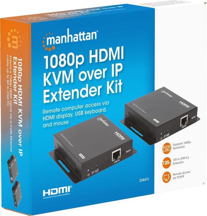 Actual product image Manhattan 1080p HDMI KVM over IP Extender Set