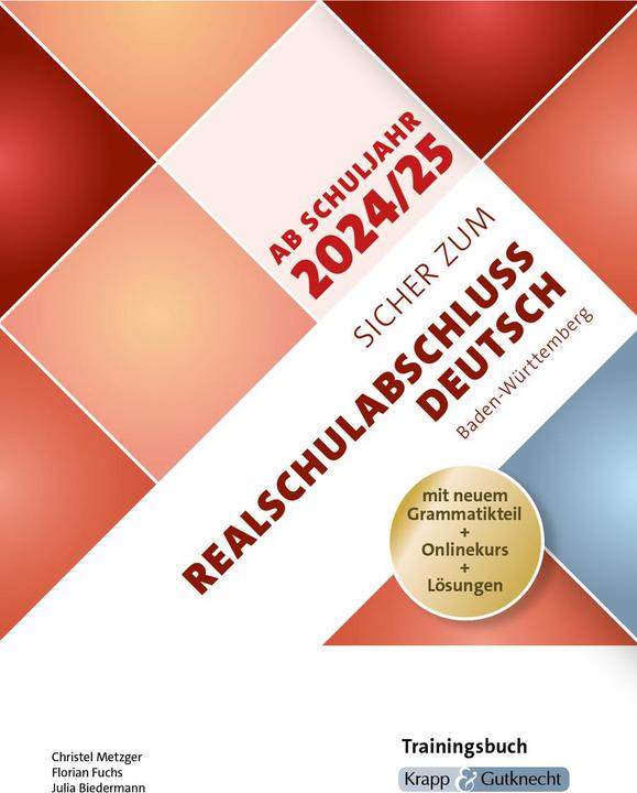Produktbild Sicher zum Realschulabschluss Deutsch Baden-Württemberg 2025 und 2026 (Deutsch, Florian Fuchs, Christel Metzger, 2024)