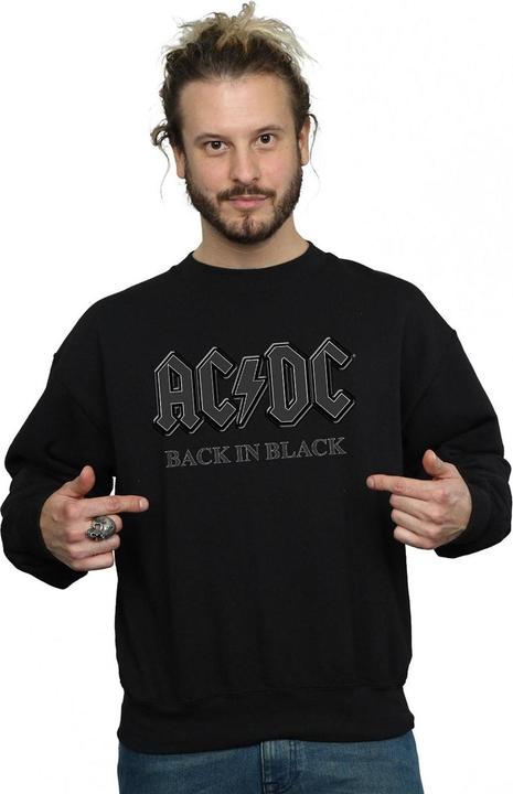 Produktbild AC/DC Back In Schwarz Baumwolle Sweatshirt (L)