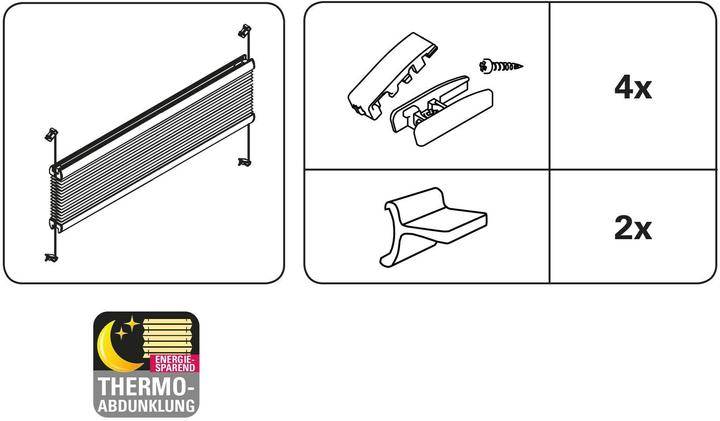 Immagine prodotto Gardinia Tenda plissettata a nido d'ape Concept 80 x 210 cm, bianca (80 x 210 cm)