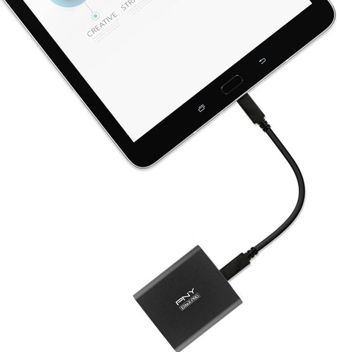 Productafbeelding PNY SSD EliteX-PRO 500 GB externe schijf, zwart (PSD0CS2260-500-RB) (500 GB)