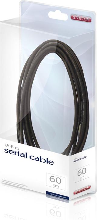 Produktbild Sitecom USB 2.0 to Serial 0,6m black (60 m)