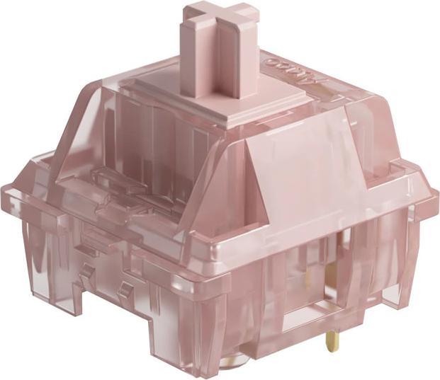 Actual product image Akko Haze Pink Silent Switch, mechanical, 3-pin, linear, MX-Stem, 43g - 45 pieces