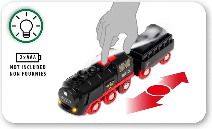 Image du produit Brio Locomotive à vapeur à piles avec réservoir d'eau
