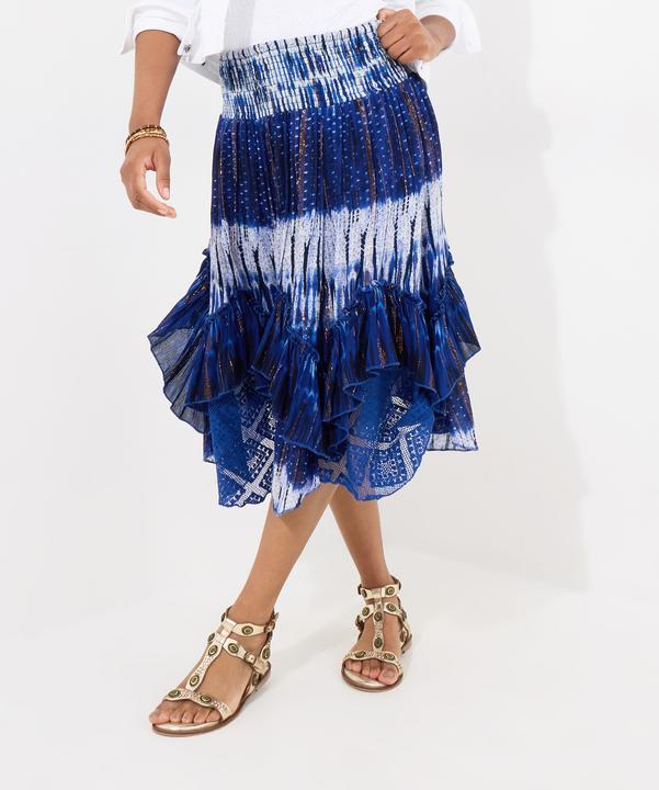 Image du produit Joe Browns Summery Tie-Dye Shimmer Detail Knee-Length Skirt (40)
