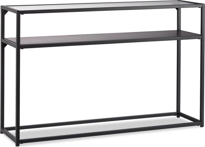 Actual product image Relaxdays Black Glass Console Table (110 x 30 x 70.5 cm)