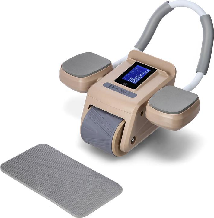 HMS Ka08 Brown Abs Roue d'entraînement automatique des abdominaux Avec écran Lcd Et recharge