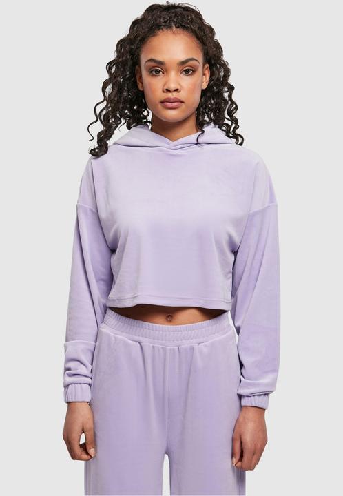 Immagine prodotto Urban Classics Felpa da donna con cappuccio ritagliata in velluto oversize (S)