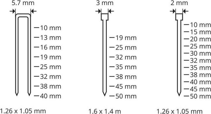 Produktbild Güde Druckluft Klammergerät / Nagler 3 in 1 20 - 40 mm 4 - 7,5 bar + 800 tlg. Nagel / Klammer Set +
