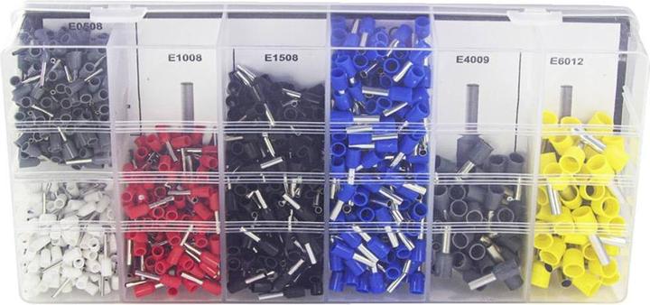 Immagine prodotto LogiLink Pinze per crimpare i capicorda con 1200 capicorda inclusi (180 mm)