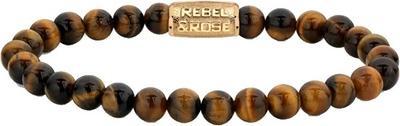 Rebel Rose - Tiger Lily Gold Beaded Bracelet RR-60120-G - Dimension: 15 cm - XS (15 cm)
