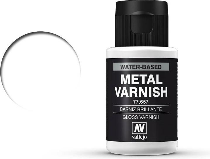 Actual product image Vallejo Auxiliary - Gloss Metal Varnish 60ml (77.657)