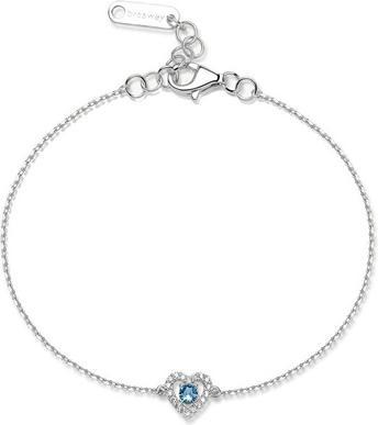 Brosway Silver Bracelet Heart With Zircons Freedom Blue Fancy Ffb116