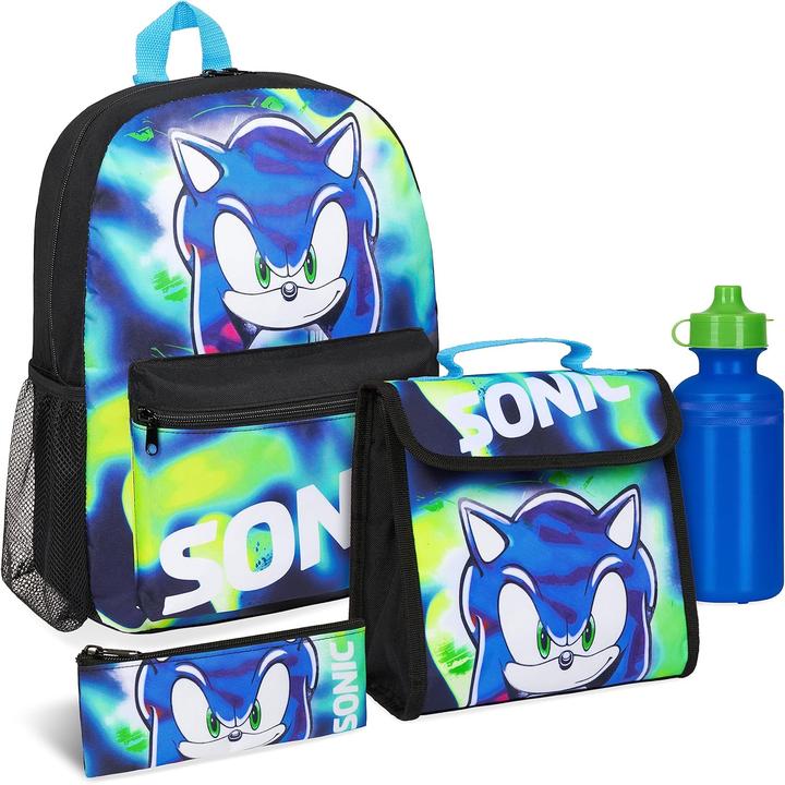 Sonic The Hedgehog 4-teiliges Schulrucksack-Set für Kinder
