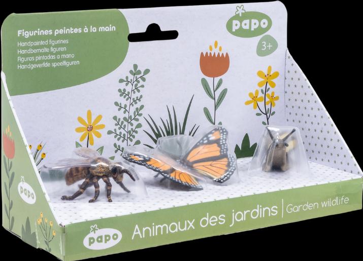 Papo Insektenkiste #2 (Biene / Schmetterling / Waldschnecke)
