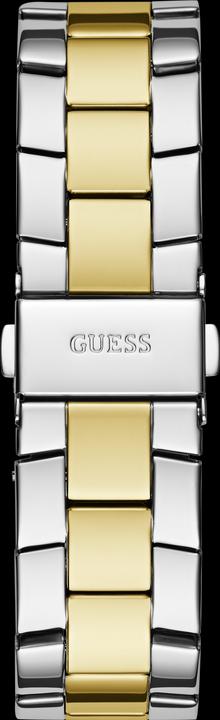 Produktbild Guess P SLV CS W/ P GLD TOP PART W/ CRYS / SUN WHT GLITZ MF DL / P SLV & GLD BRCT Armbanduhr (Uhr mit Schmuckstein, Analoguhr, 40 mm)