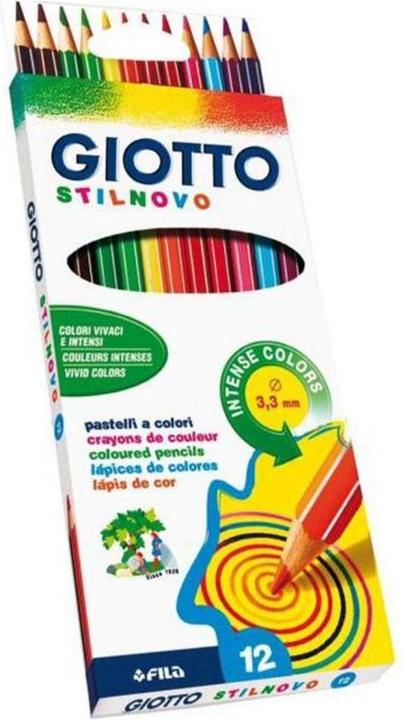 Actual product image Giotto Colored pencils Stilnovo cardboard box Multicolor, 12 pieces (Multicoloured, 12 x)