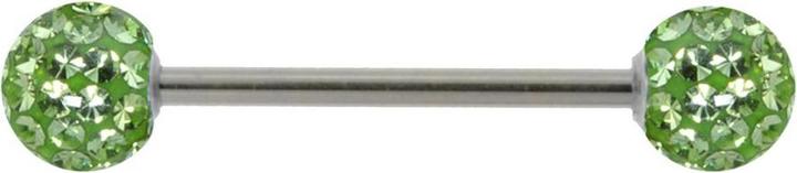 Bijouteria Zungenpiercing (Chirurgenstahl 316L, Epoxiharz, Kristall)
